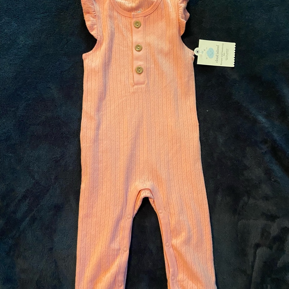 Cloud Island Peach Baby Outfit